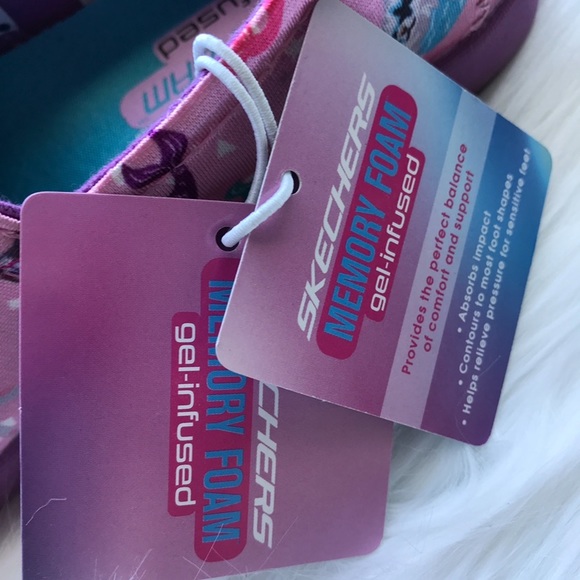 Sketchers Kids Slip-ons animal mermaid print 13 pink NWT - Picture 4 of 4